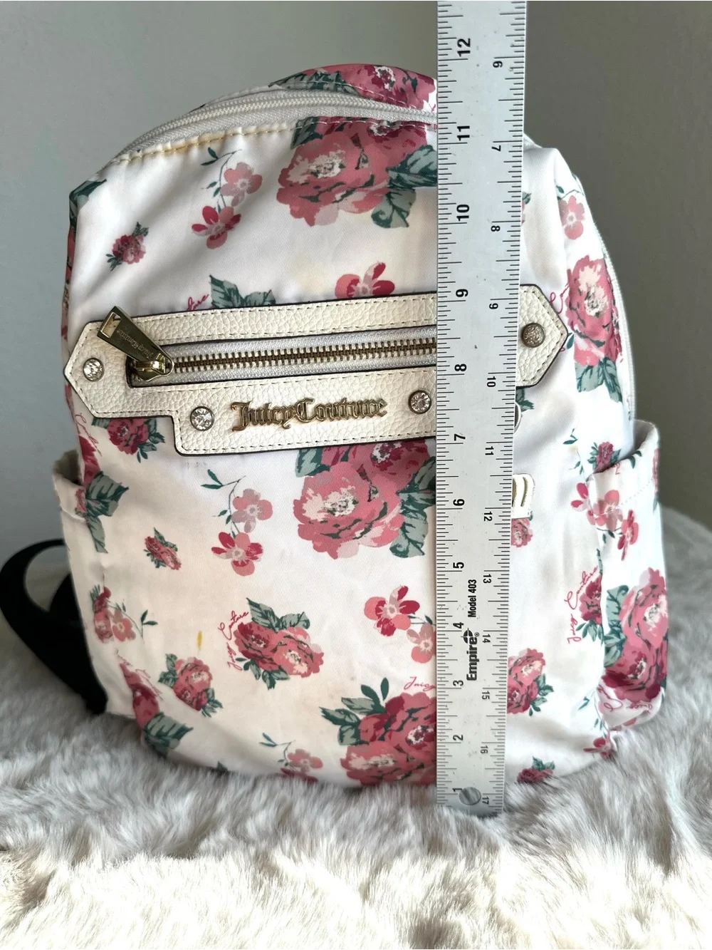 Juicy‎ Couture White Floral Mini Backpack